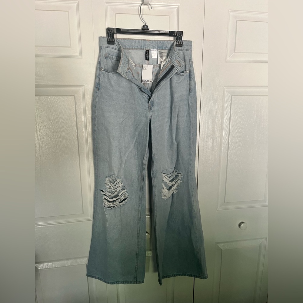 H&M wide flare jeans
